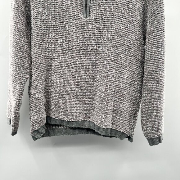 Carbon 2 Cobalt Women's Textured Hoodie 1/4 Zip Gray Size Medium - Picture 3 of 8